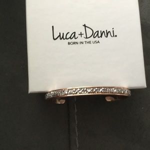 Luca+Danni Druzy Channel Cuff in Metallic Silver